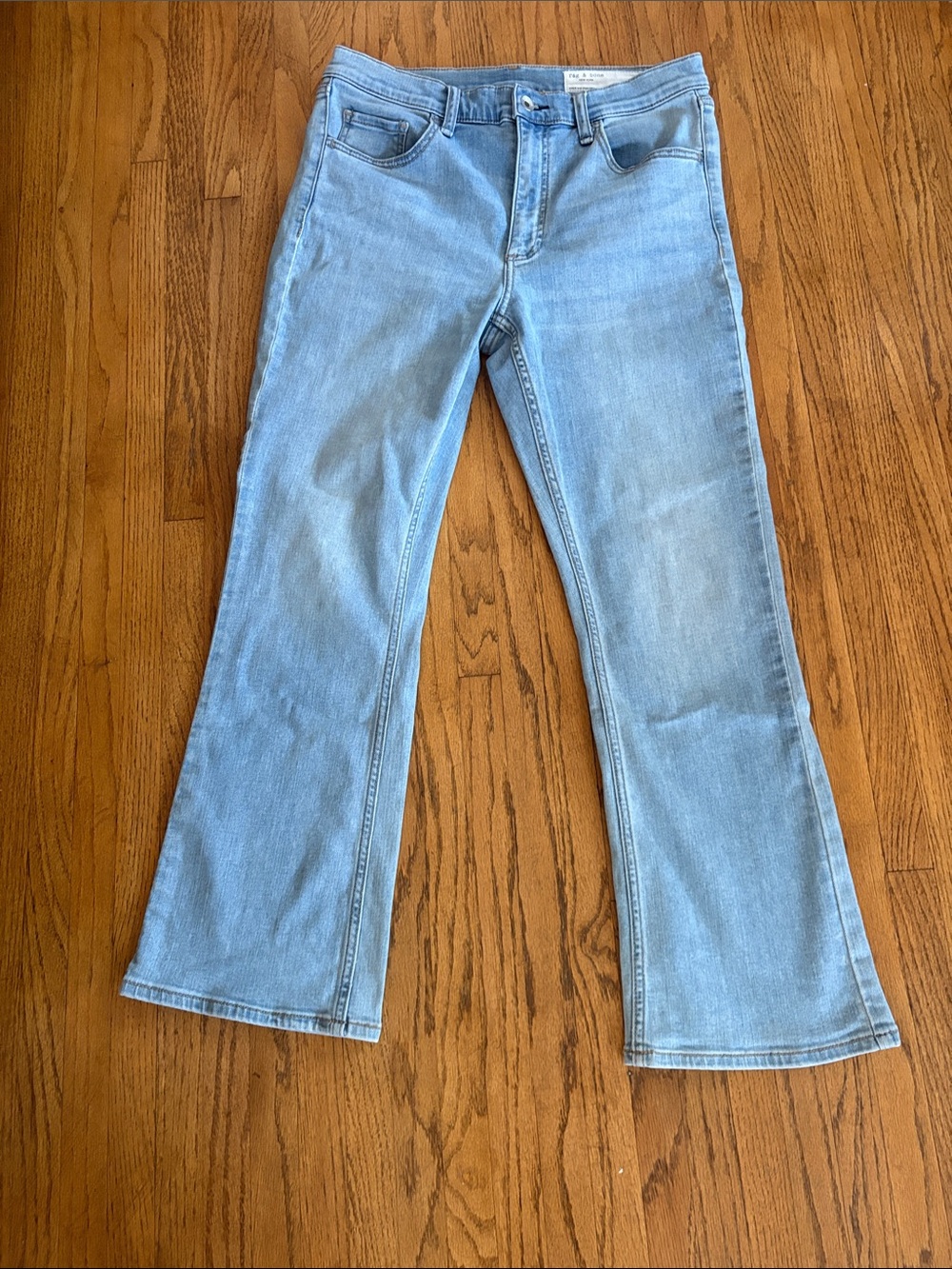 rag & bone Light Blue Flare Jeans